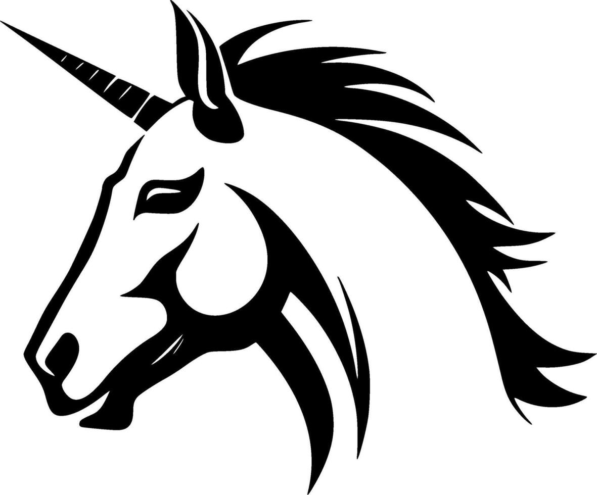 Unicorn - Minimalist and Flat Logo - Vector illustration