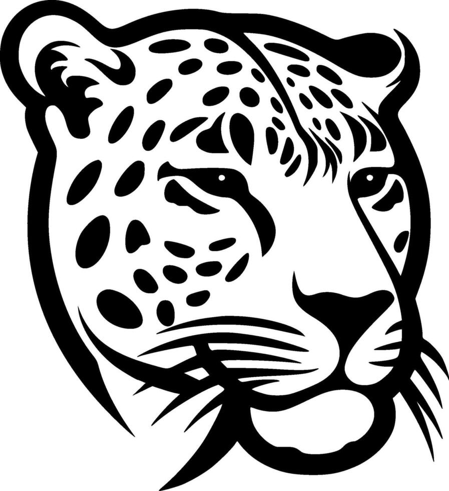 leopardo - minimalista y plano logo - vector ilustración