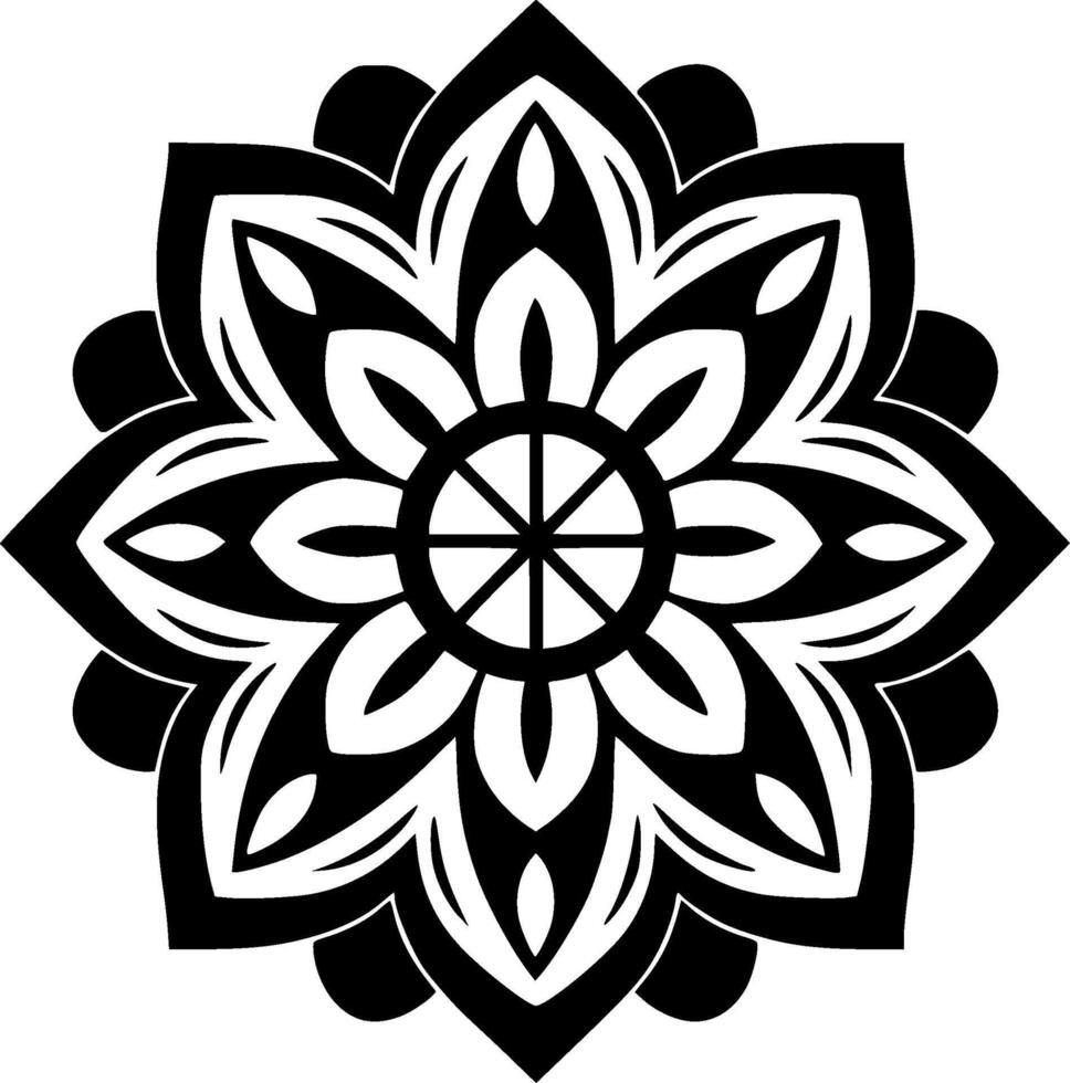 Mandala - Minimalist and Flat Logo - Vector illustration