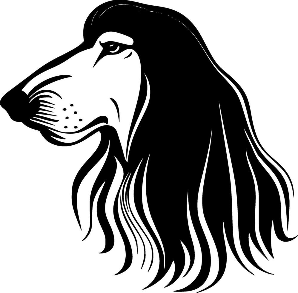 Afghan Hound, Minimalist and Simple Silhouette - Vector illustration