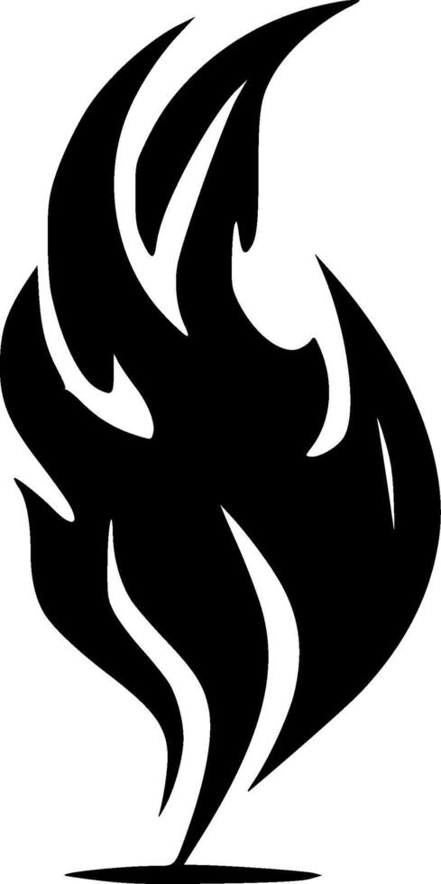 Fire, Black and White Vector illustration