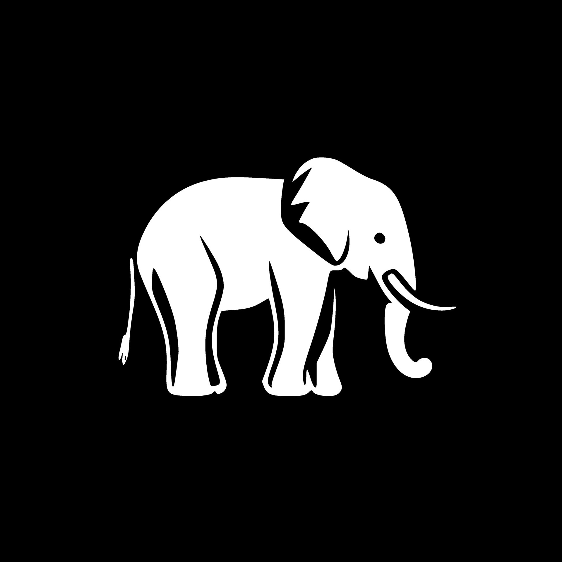 Elephant, Black and White Vector illustration 41949085 Vector Art at