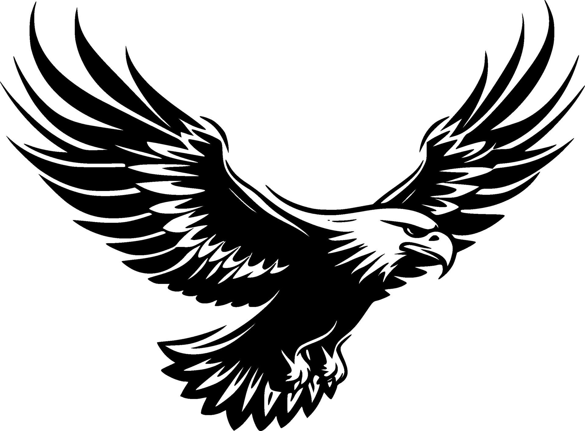 Eagle, Black and White Vector illustration 41949109 Vector Art at Vecteezy