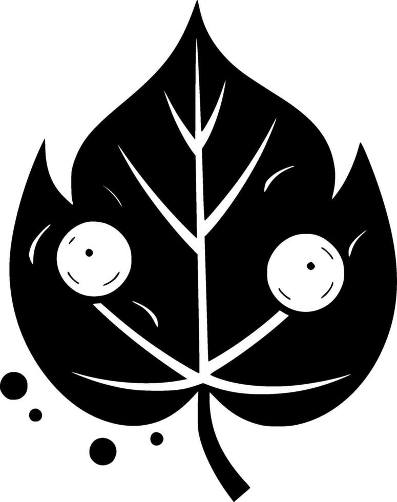 Fall - Black and White Isolated Icon - Vector illustration