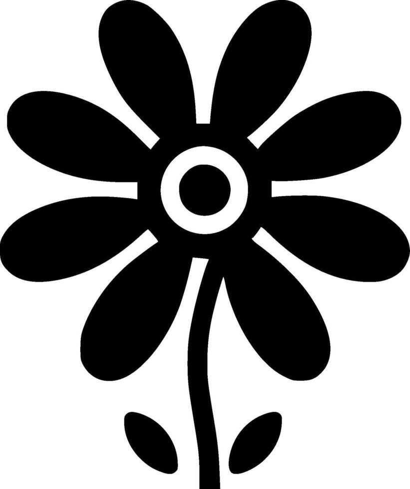 Flower, Minimalist and Simple Silhouette - Vector illustration
