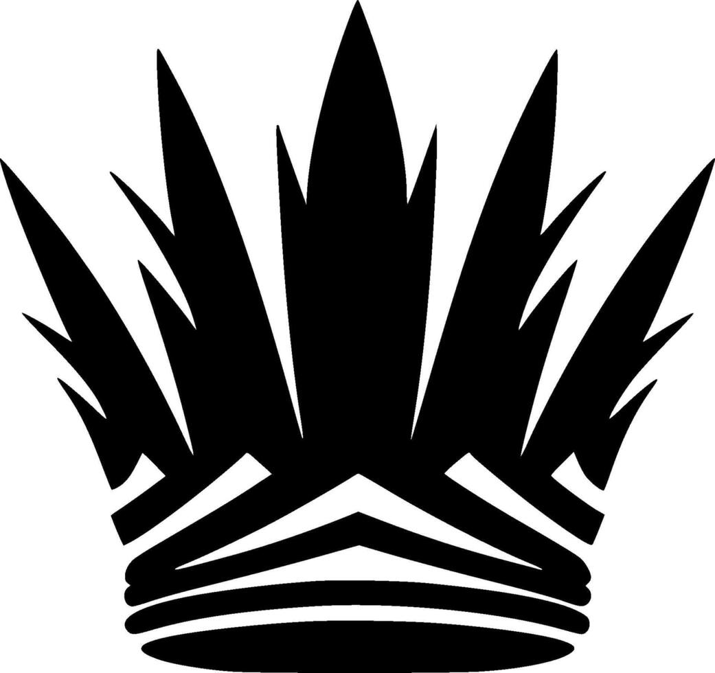 Crown, Black and White Vector illustration