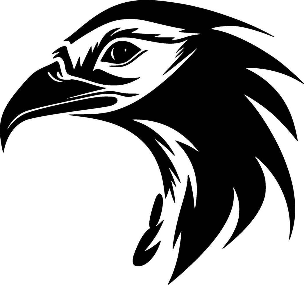 Vulture - Black and White Isolated Icon - Vector illustration