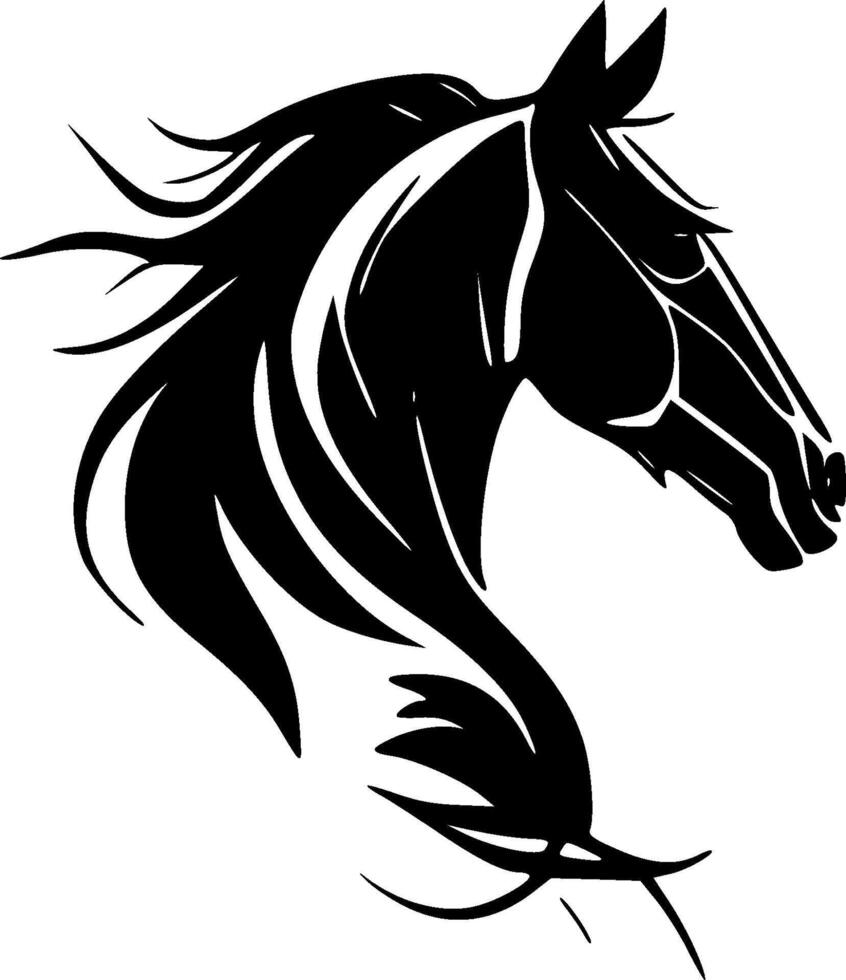 caballo - minimalista y plano logo - vector ilustración