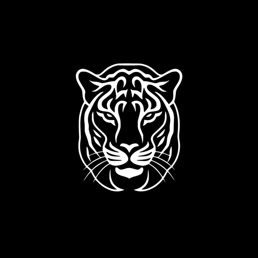 Leopard - Black and White Isolated Icon - Vector illustration