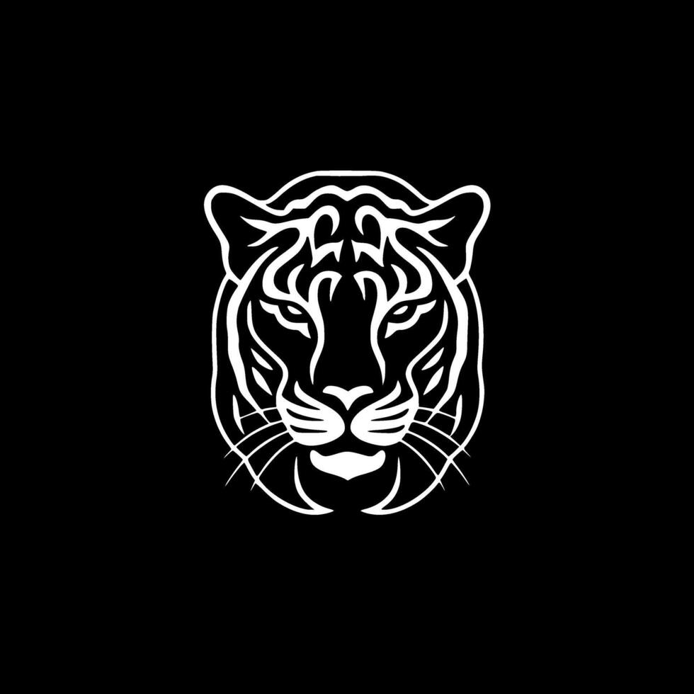 Leopard - Black and White Isolated Icon - Vector illustration