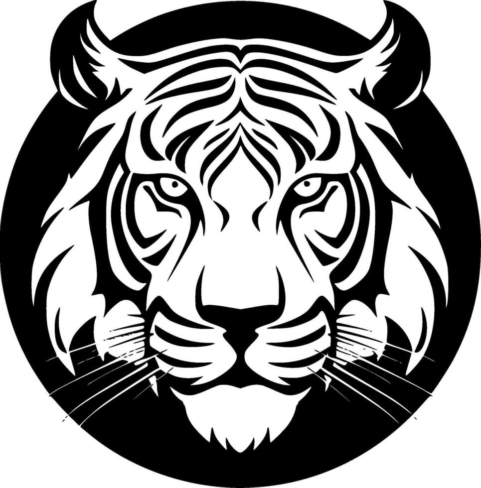 tigre, minimalista y sencillo silueta - vector ilustración