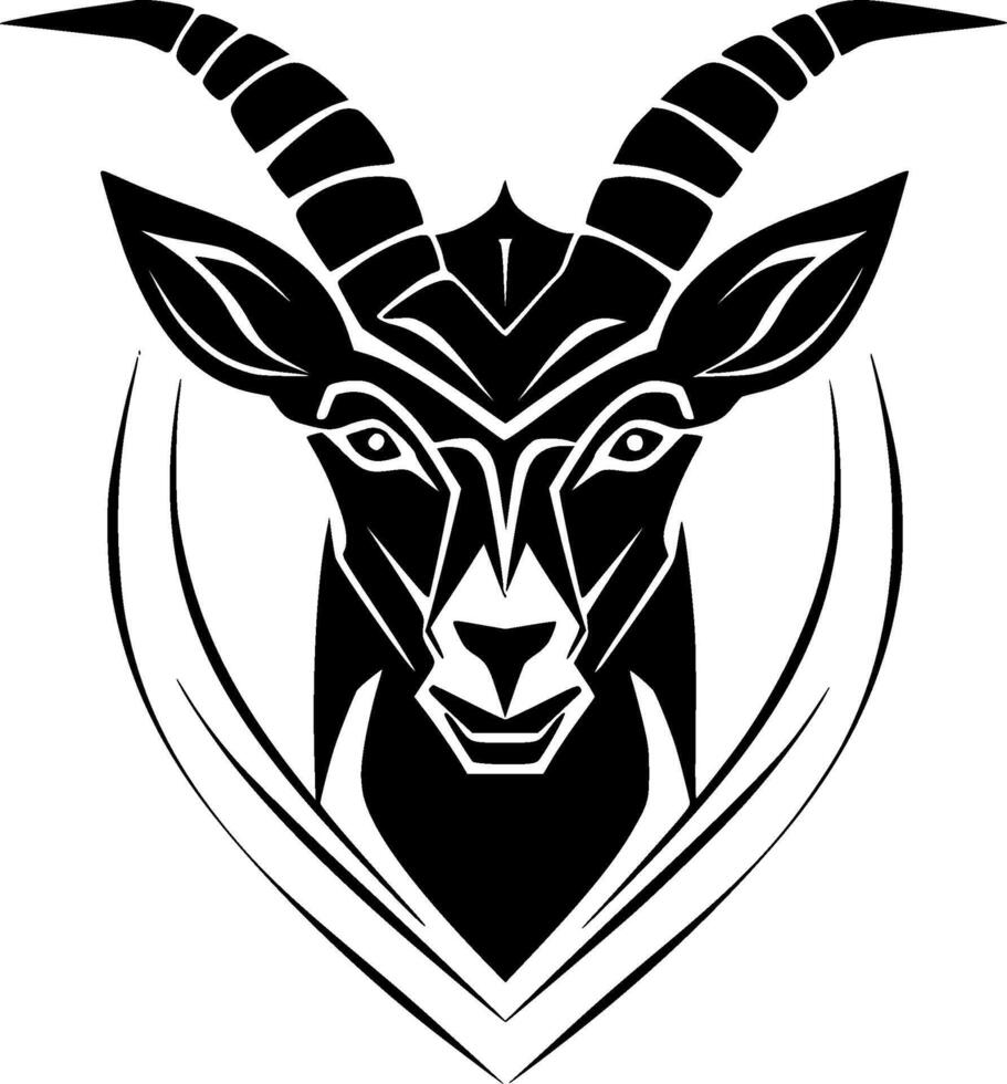 Goat - Black and White Isolated Icon - Vector illustration