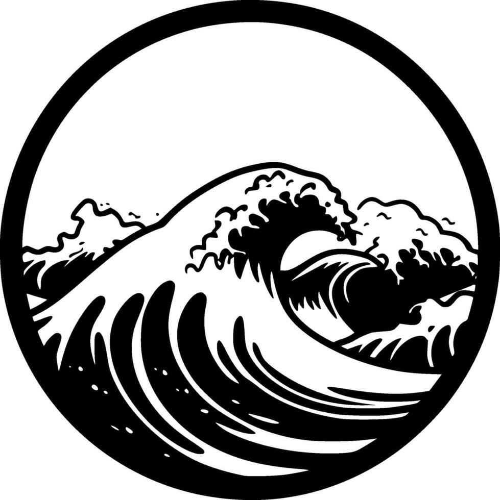 Ocean - Minimalist and Flat Logo - Vector illustration