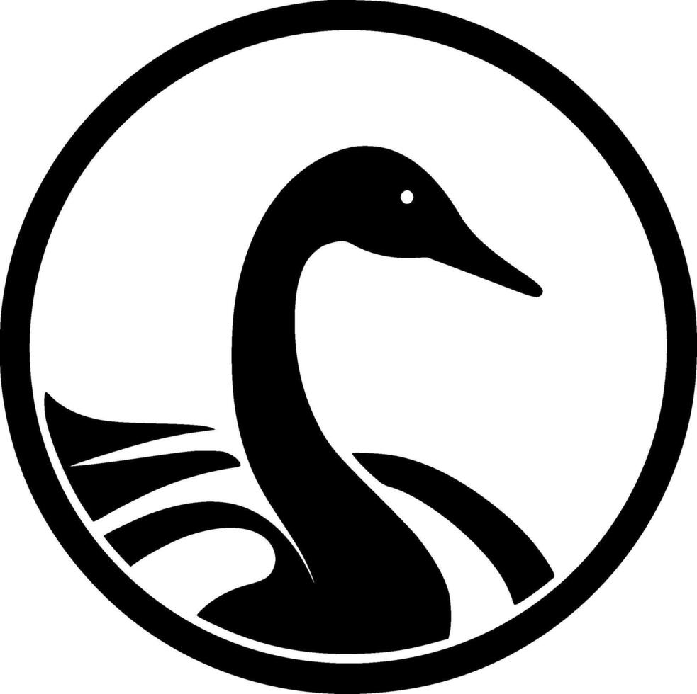 Swan, Minimalist and Simple Silhouette - Vector illustration