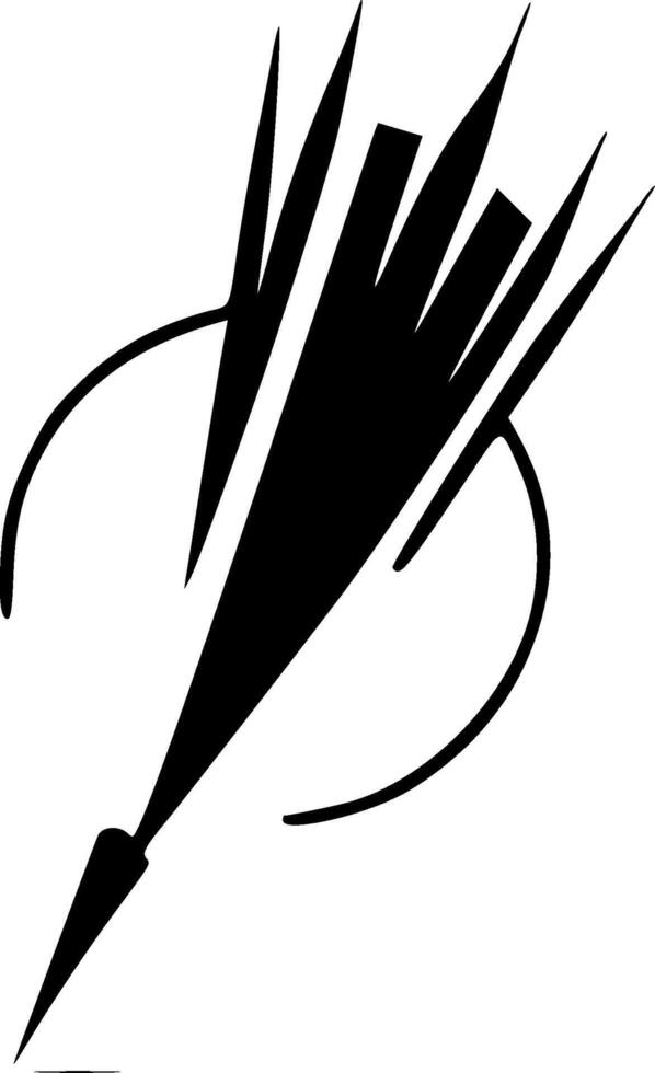 Dart, Black and White Vector illustration