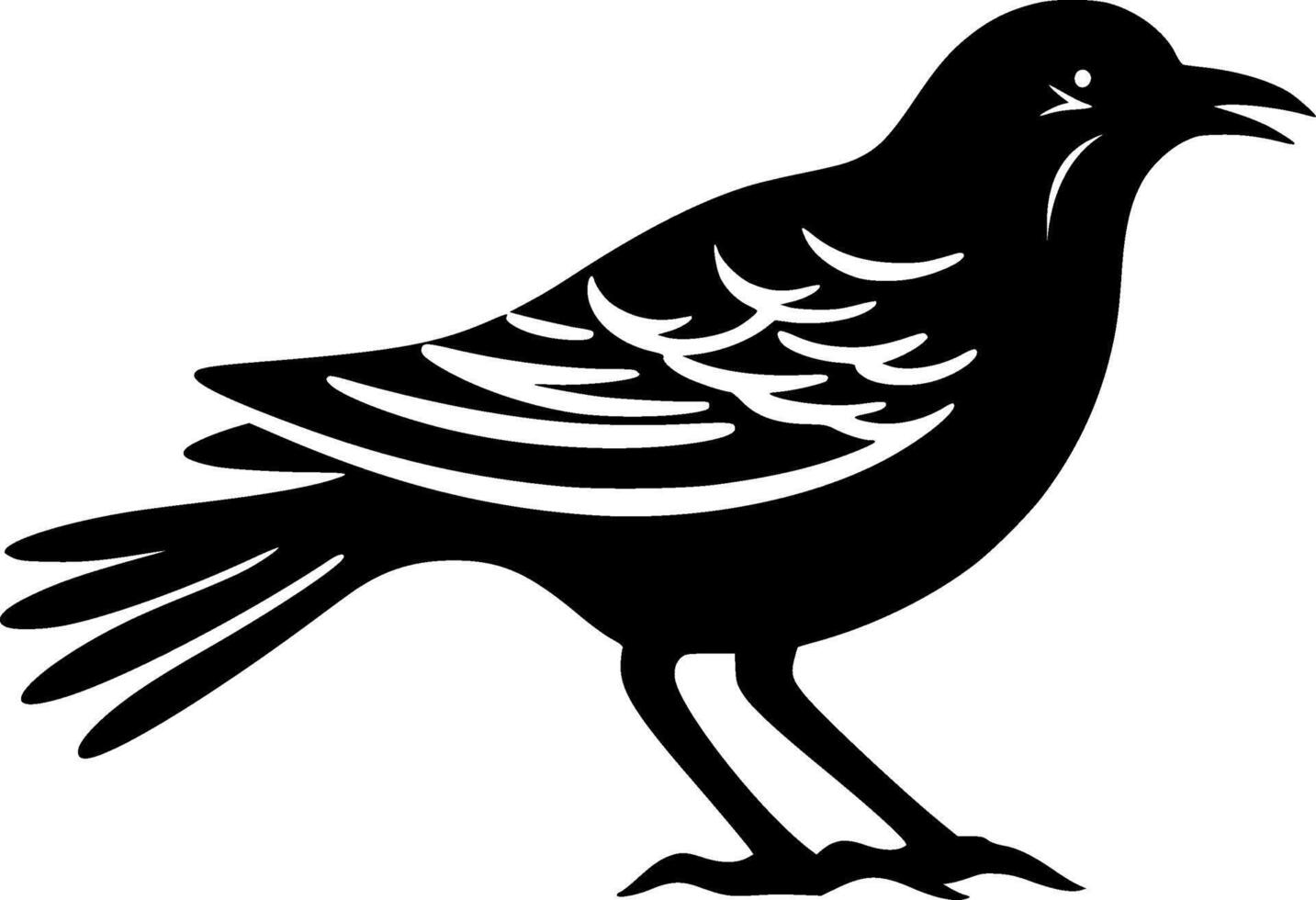 Crow - High Quality Vector Logo - Vector illustration ideal for T-shirt graphic