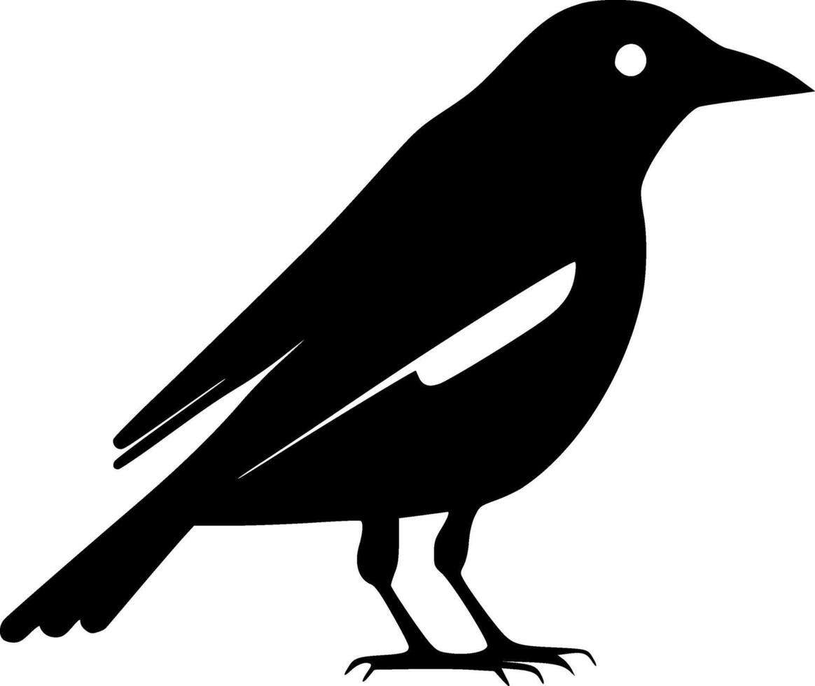 Crow, Minimalist and Simple Silhouette - Vector illustration