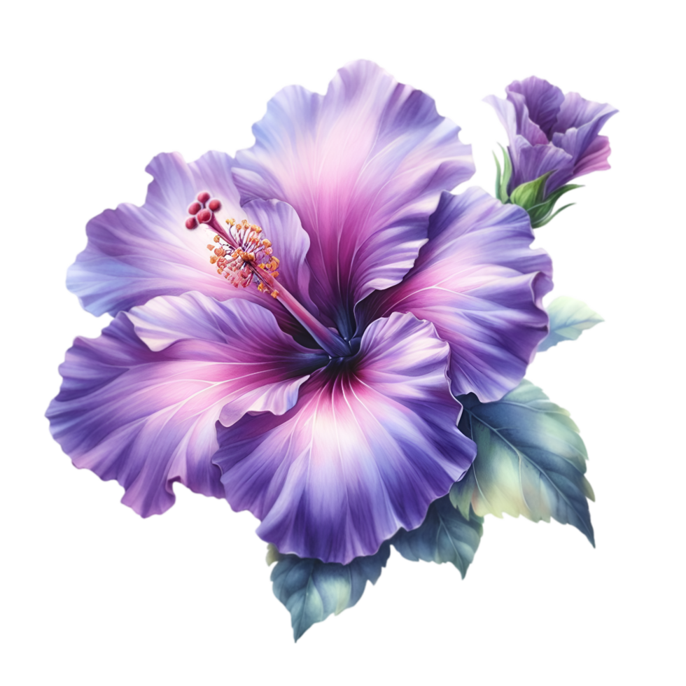 AI generated A hibiscus flower blooms. png