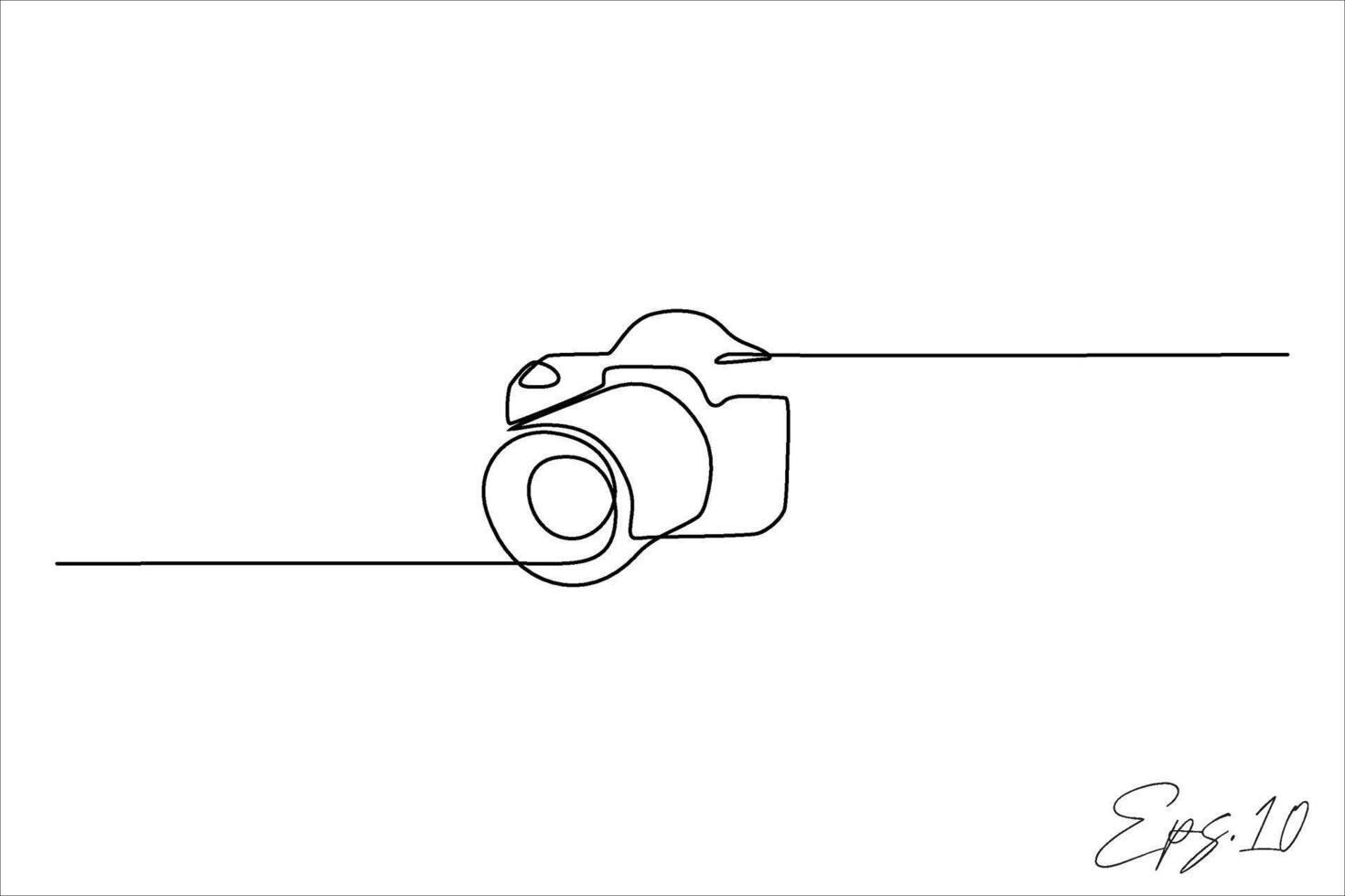 continuous line vector illustration design of digital camera