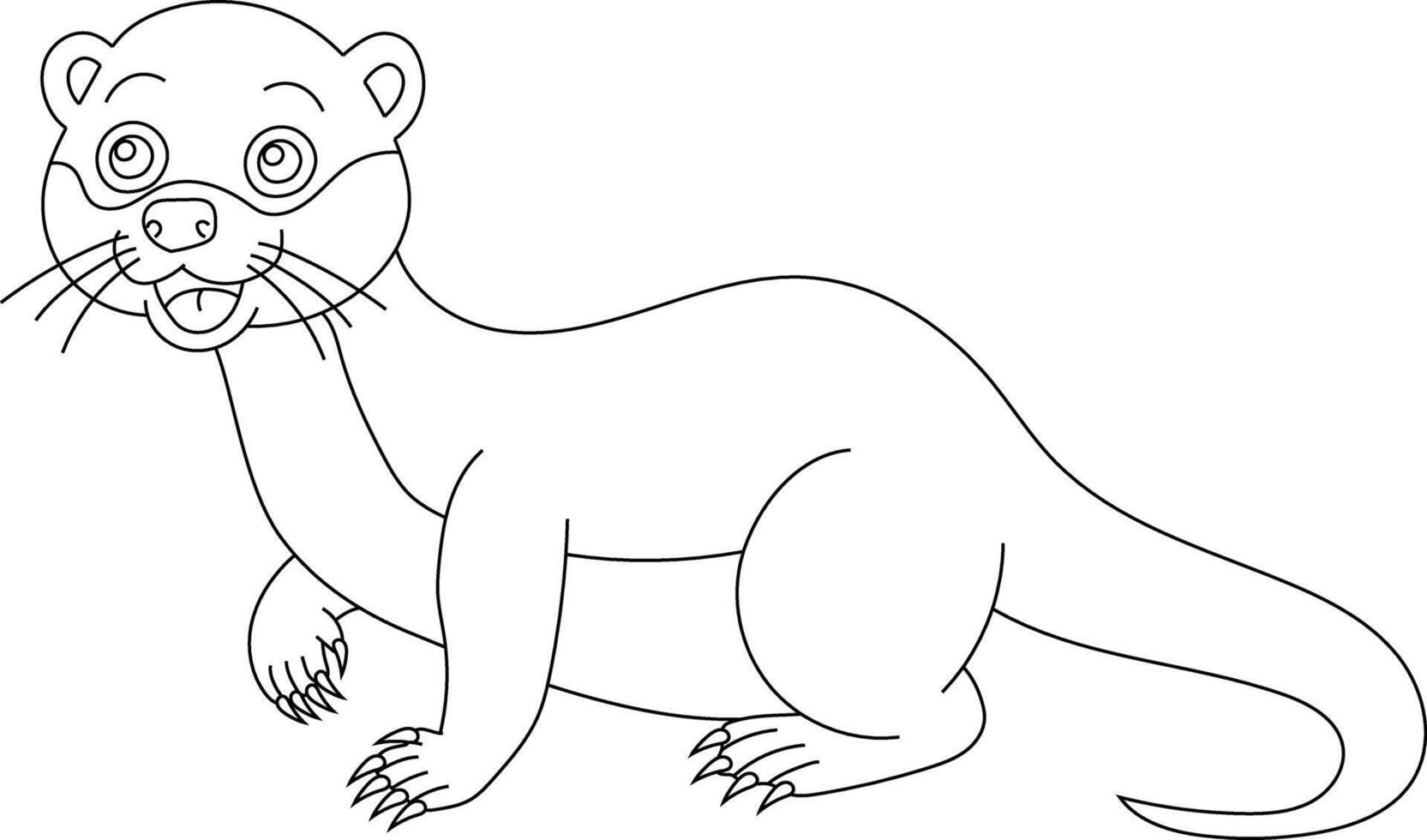 contorno nutria clipart. acuático animales de el marina vida vector