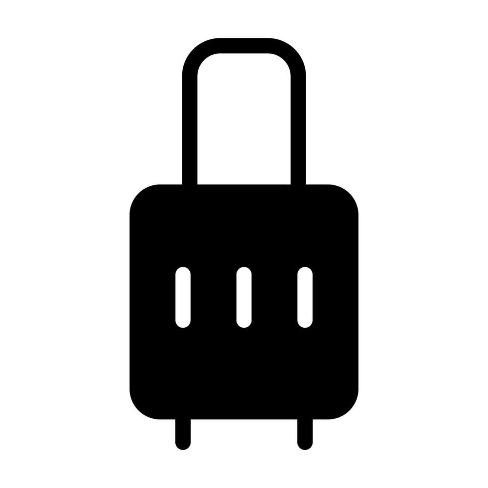 suit case of tour and travel glyph icon sets vector