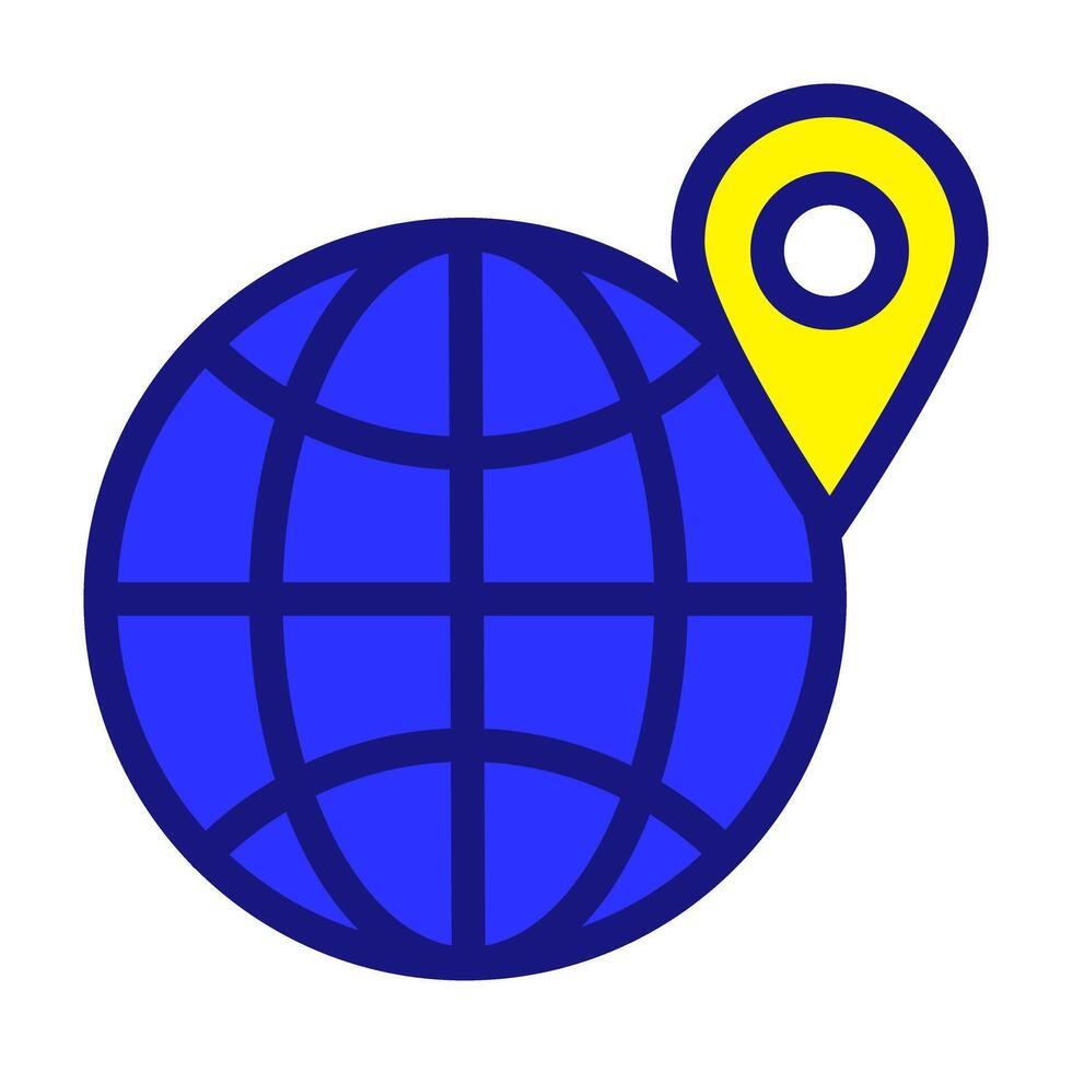 pin location of tour and travel fill icon sets vector