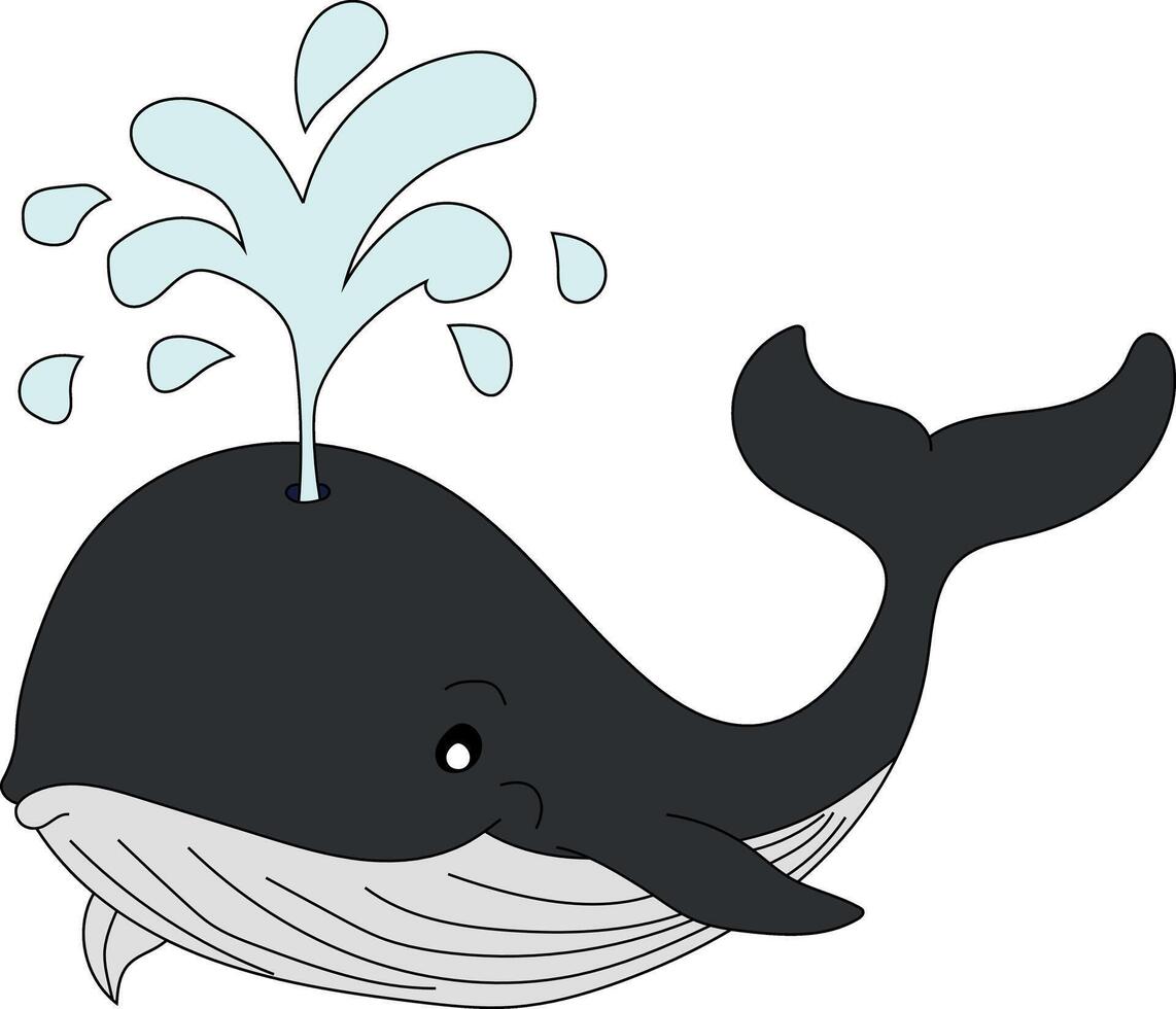 vistoso ballena clipart para amantes de mar animales vector