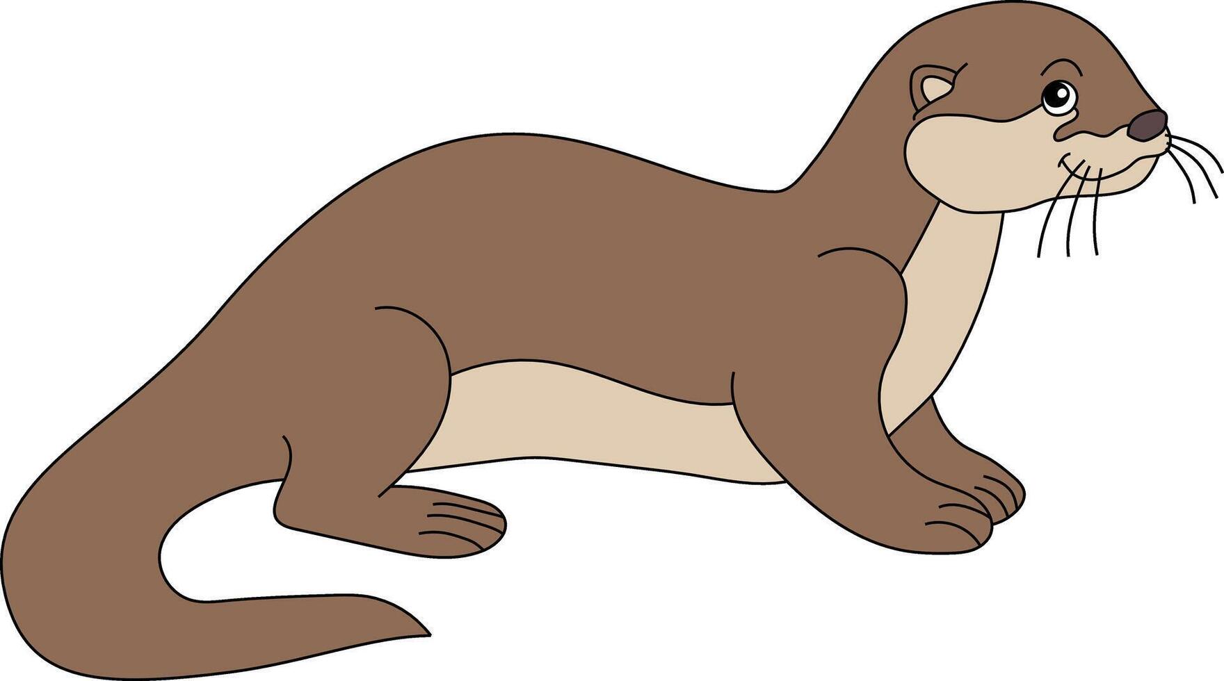 vistoso nutria clipart. mar nutria desde acuático vida vector