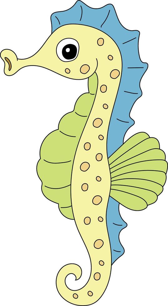 Colorful Seahorse Clipart for Lovers of Ocean Creatures vector