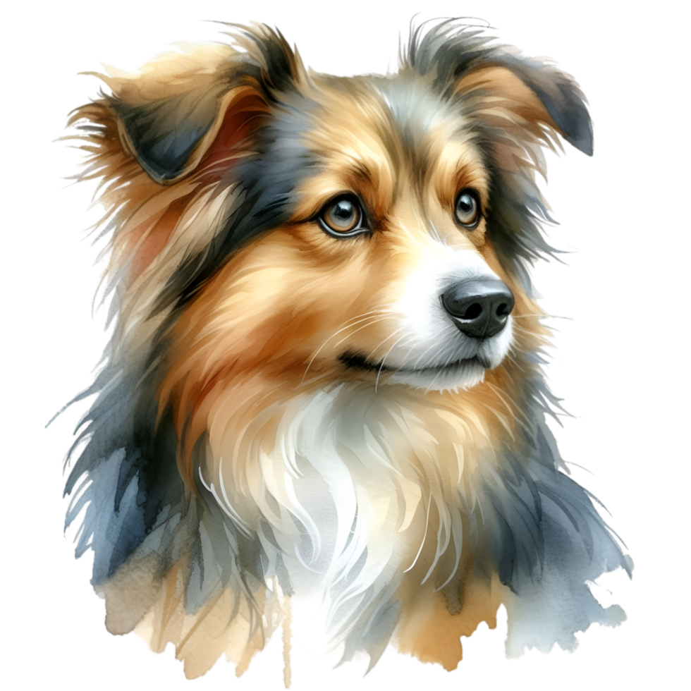 AI generated A cute, fluffy dog. png