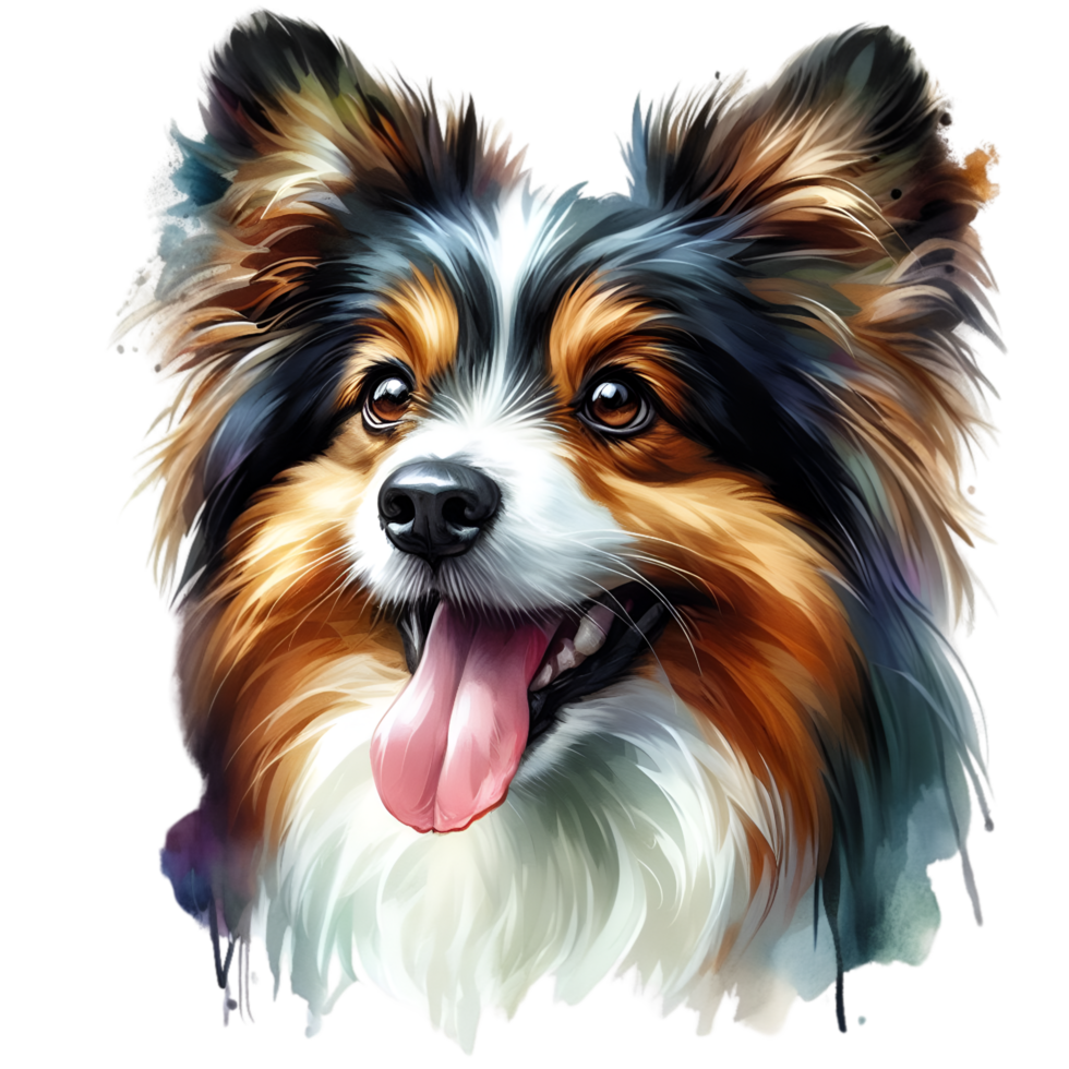 AI generated A cute, fluffy dog. png