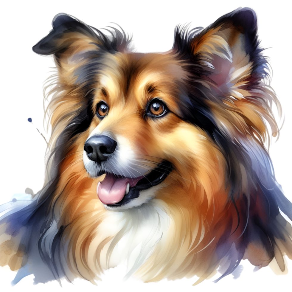 AI generated A cute, fluffy dog. png