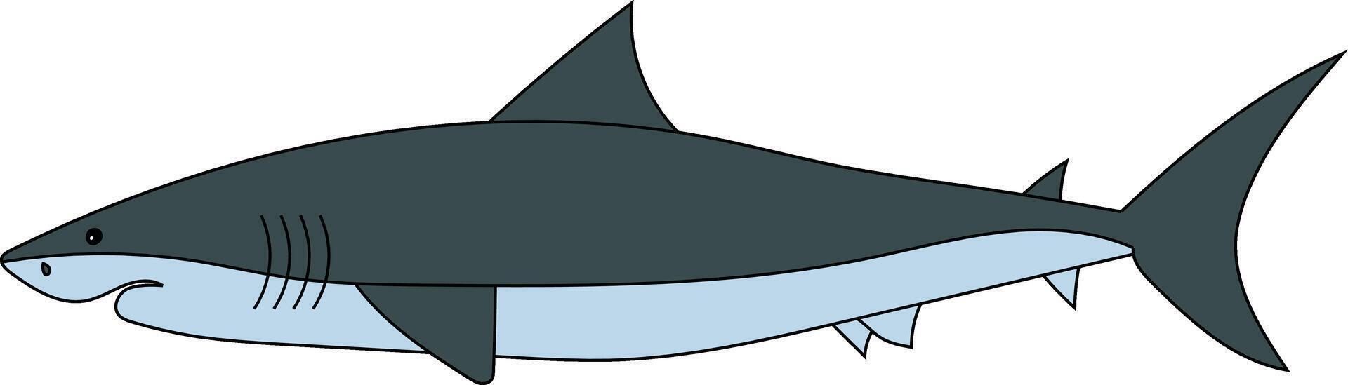 Colorful Shark Clipart for Lovers of Sea Life vector