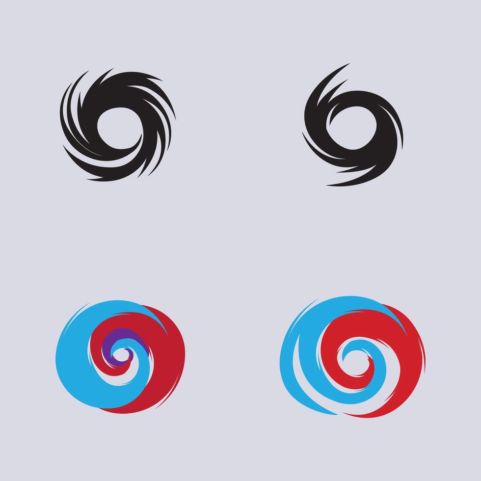 conjunto de huracán logo símbolo icono ilustración vector empresa