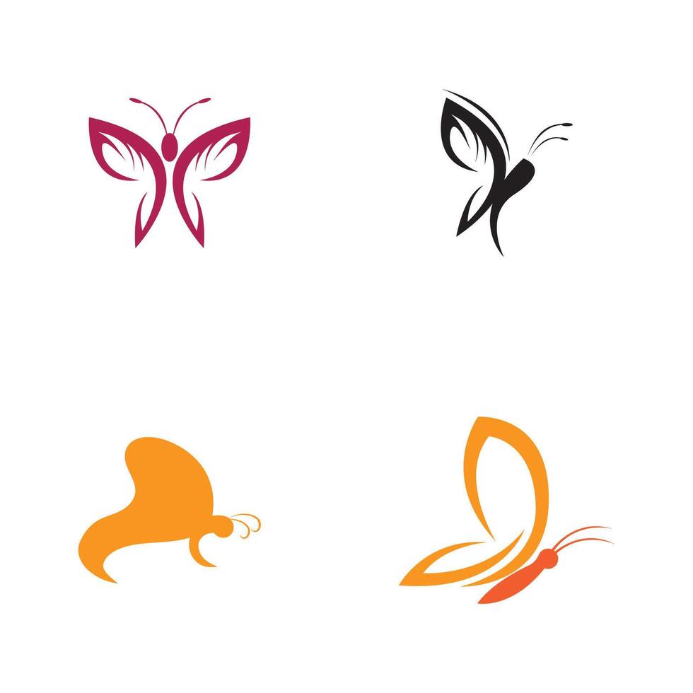 logo and symbol butterfly vector