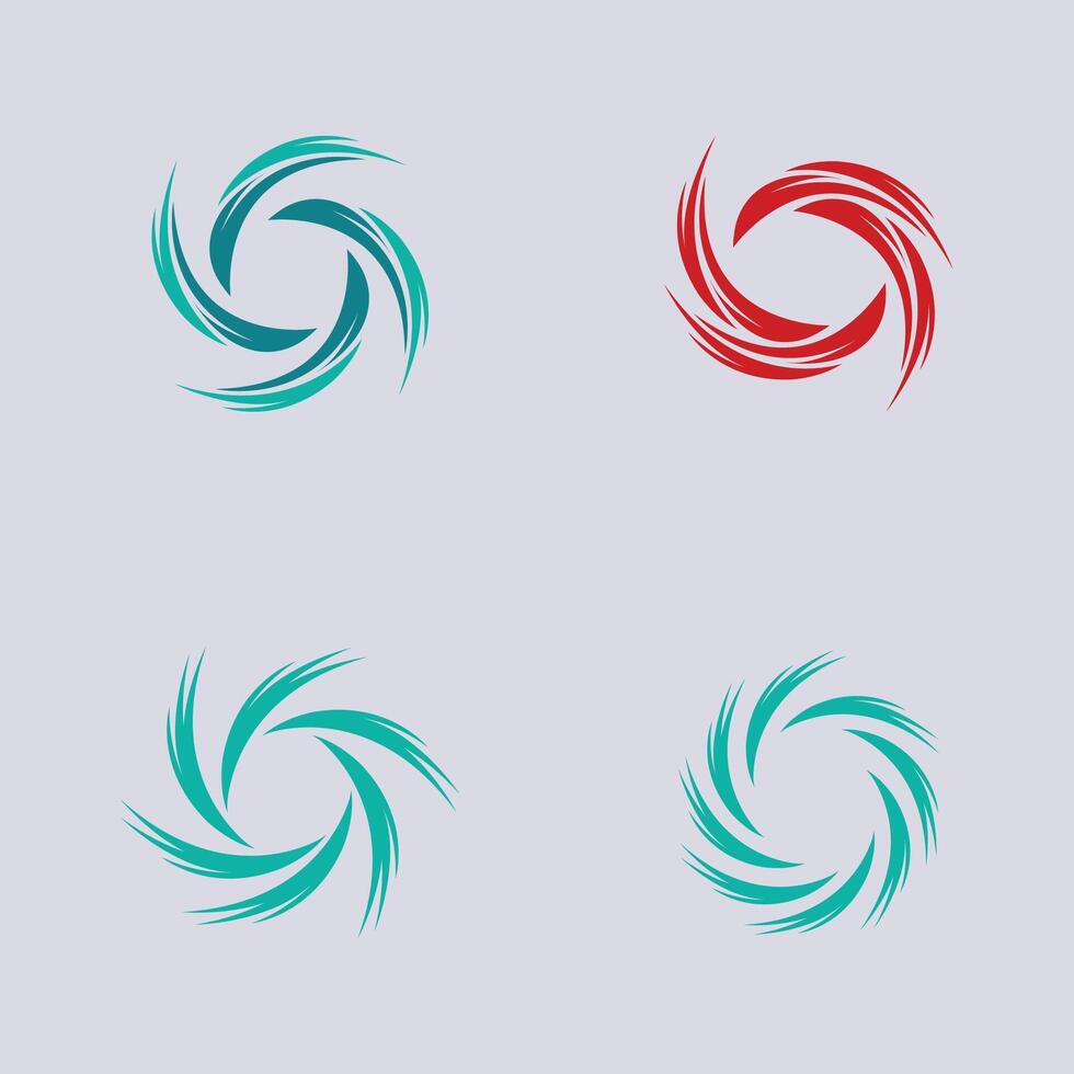 set of Hurricane logo symbol icon illustration vector company