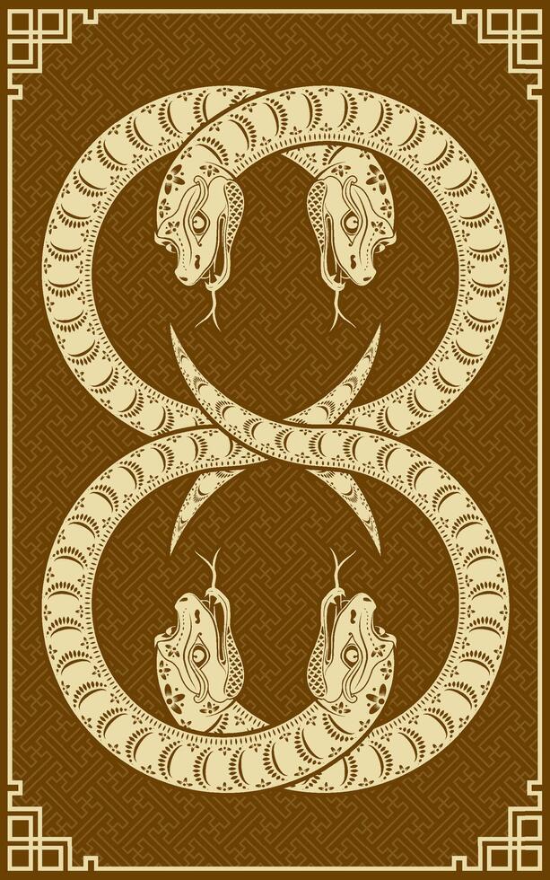 Happy Chinese new year 2025 Zodiac sign, year of the Snake vector
