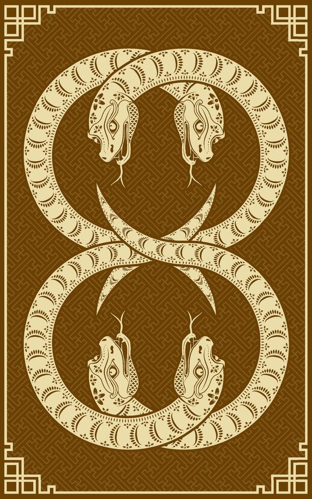 Happy Chinese new year 2025 Zodiac sign, year of the Snake vector