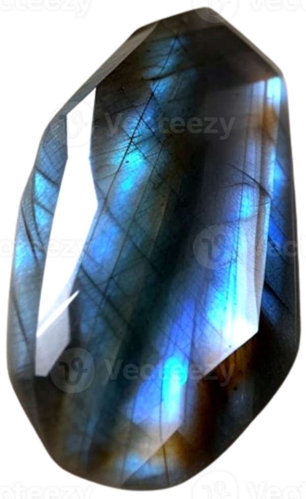 AI generated Mineral Labradorite gray and blue color png