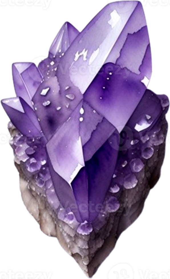 AI generated Mineral Amethyst purple color png