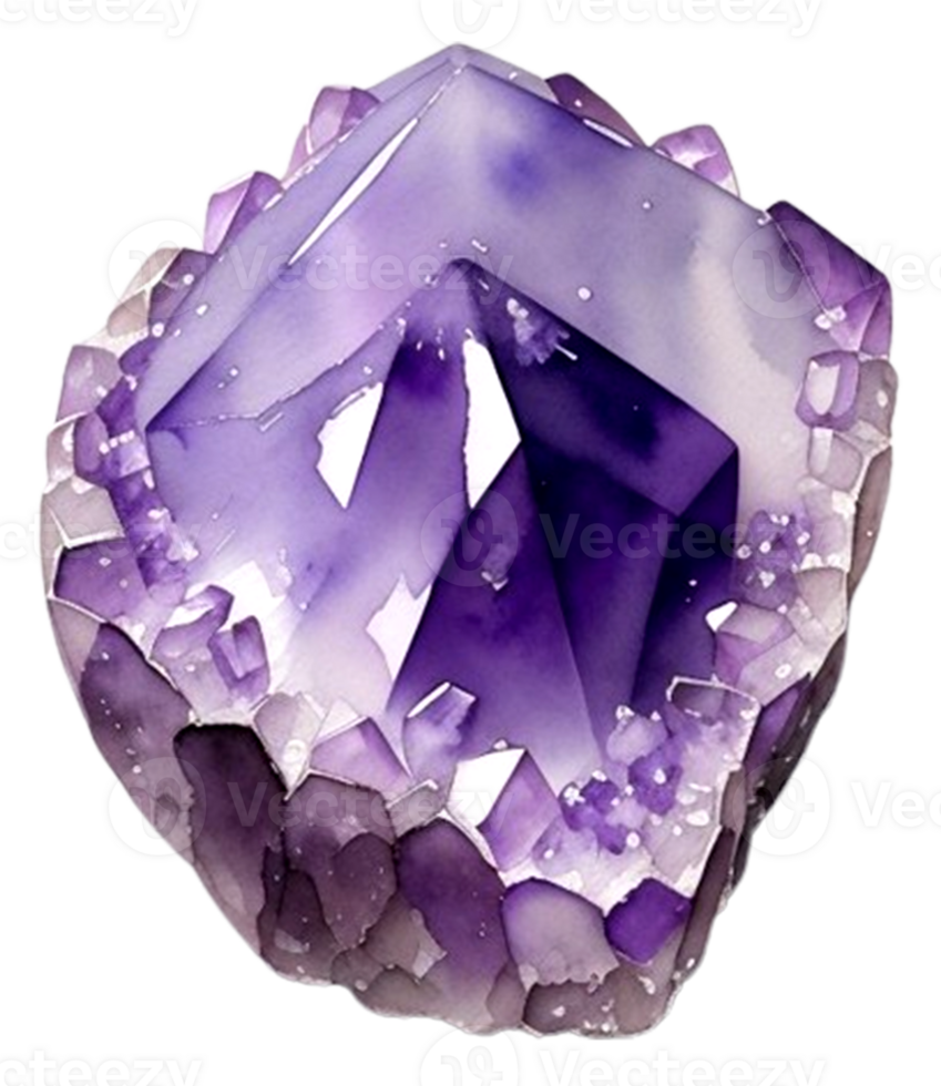 AI generated Mineral Amethyst purple color png