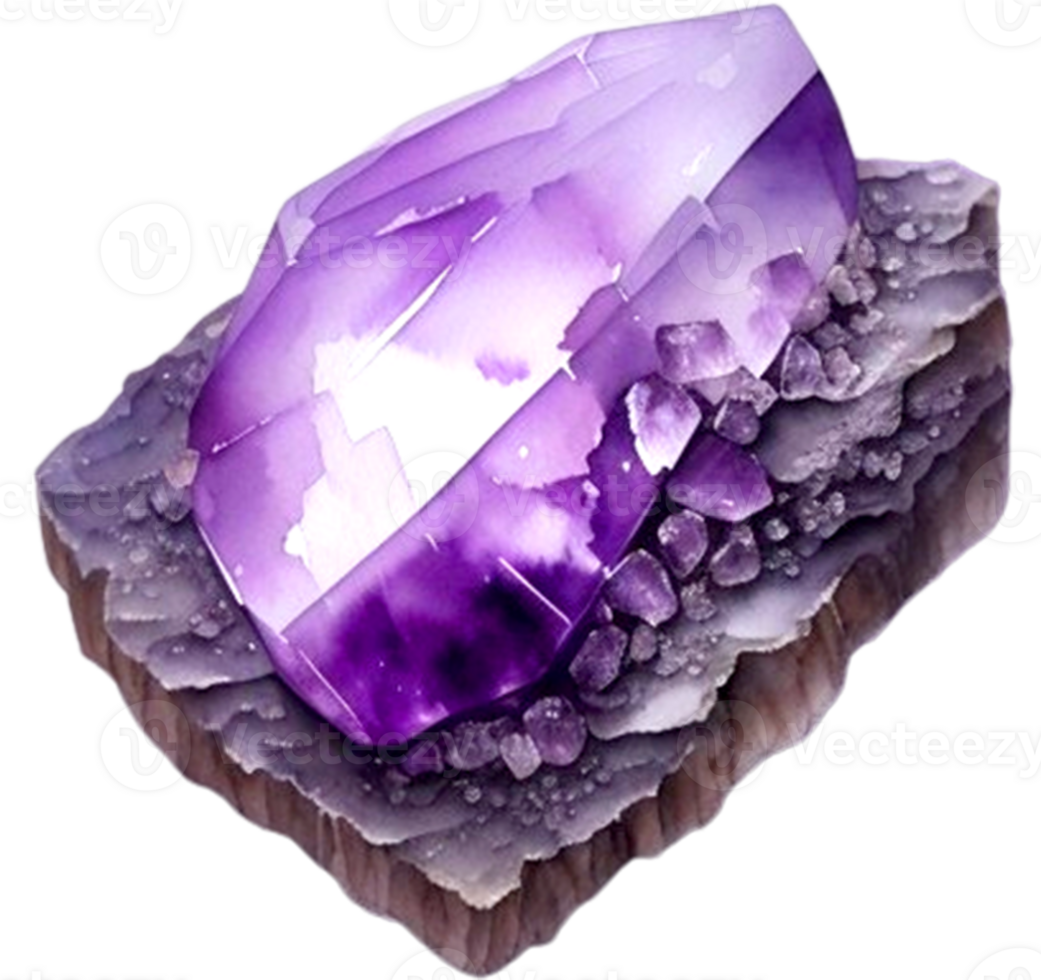 AI generated Mineral Amethyst purple color png