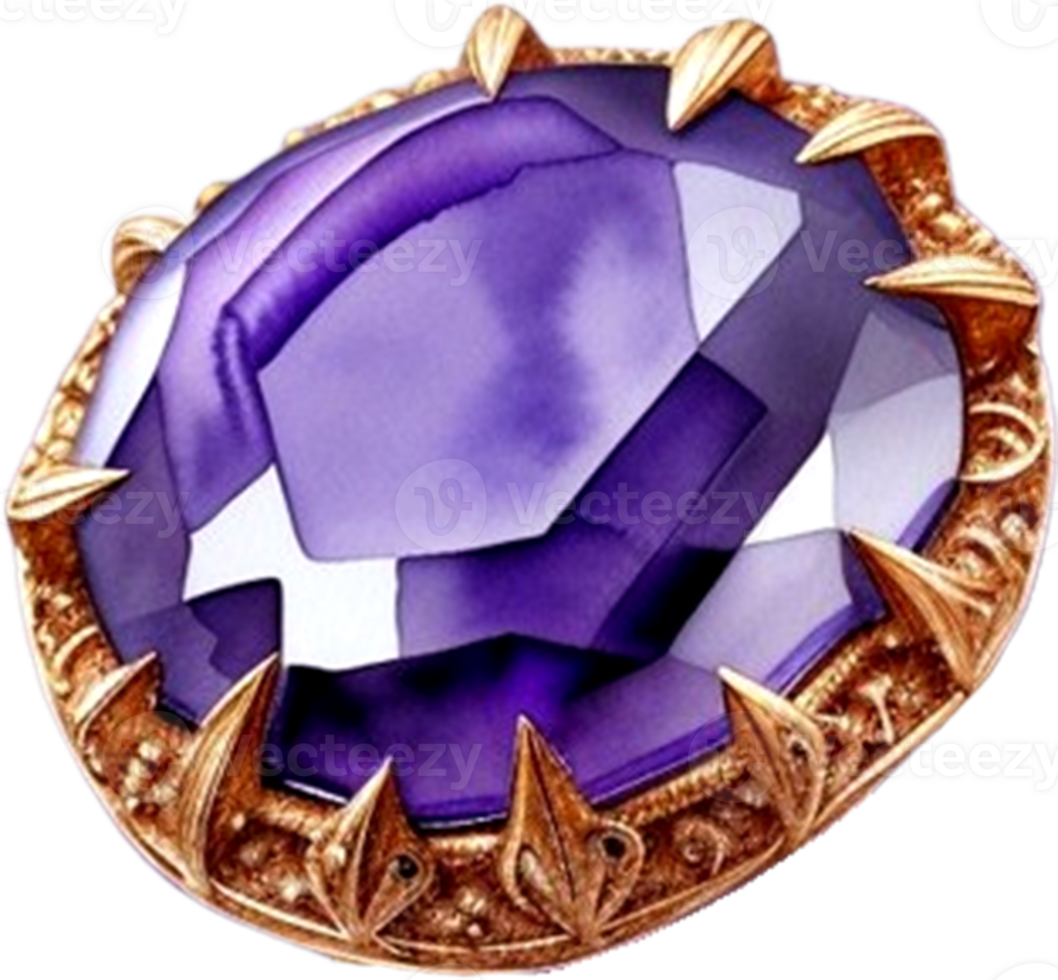 AI generated Mineral Amethyst purple color png