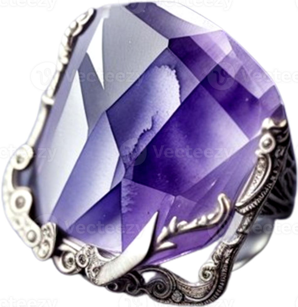 AI generated Mineral Amethyst purple color png