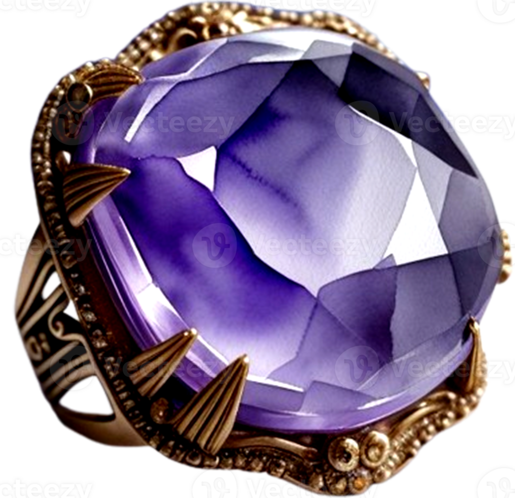 AI generated Mineral Amethyst purple color png