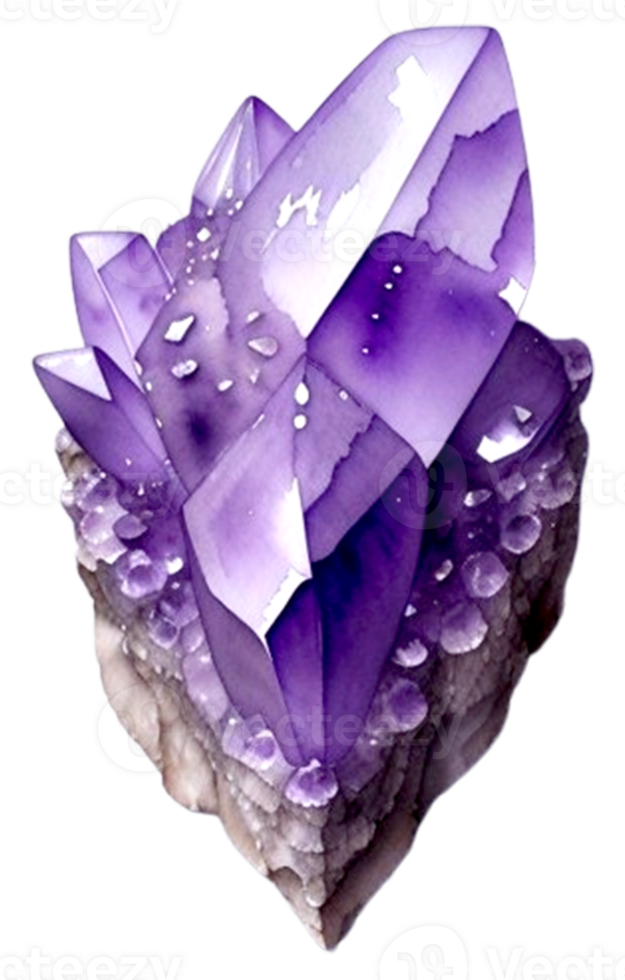 AI generated Mineral Amethyst purple color png
