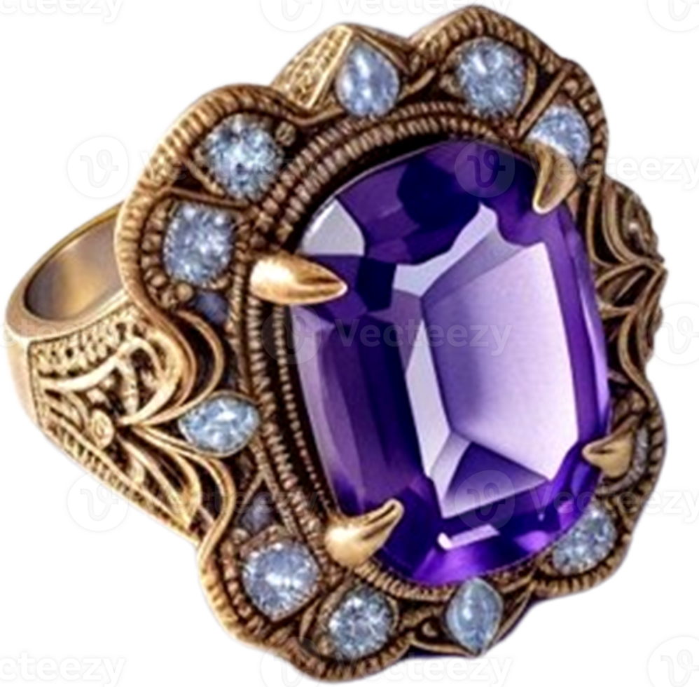 AI generated Mineral Amethyst purple color png