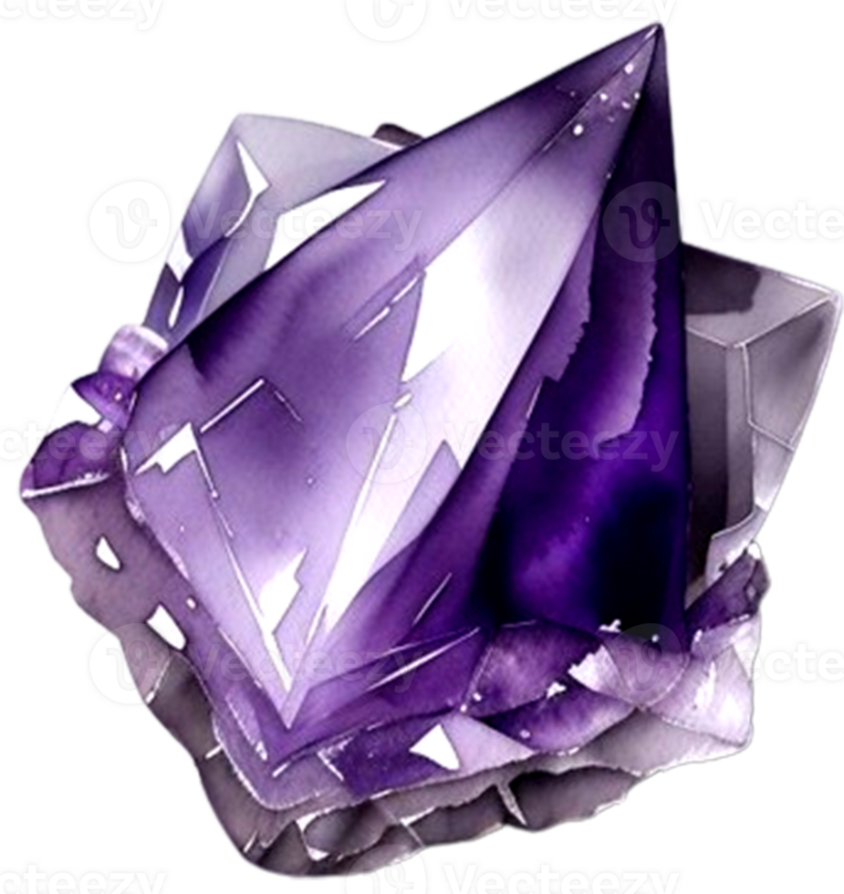 AI generated Mineral Amethyst purple color png