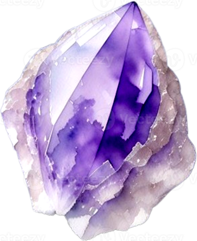 AI generated Mineral Amethyst purple color png