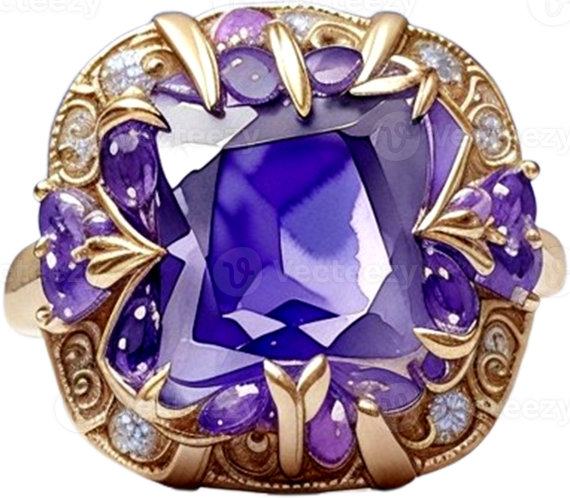 AI generated Mineral Amethyst purple color png